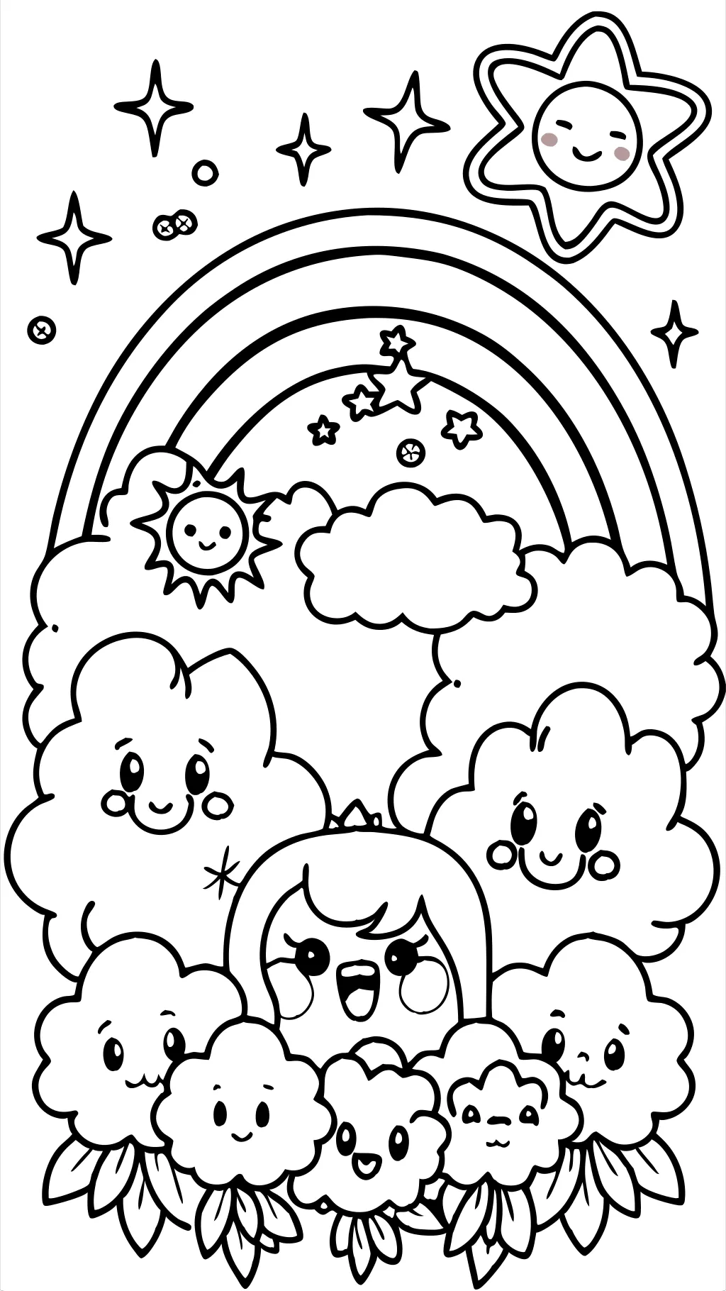 rainbow bright coloring pages